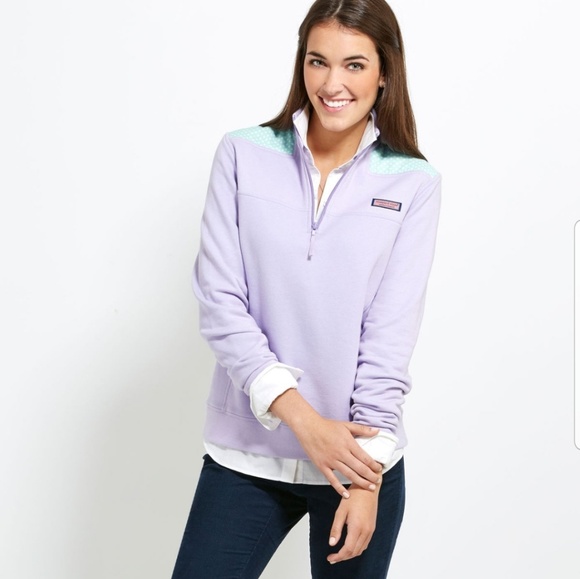 Vineyard Vines Sweaters - Vineyard Vines 1/4 Zip Pullover Purple Polka Dot